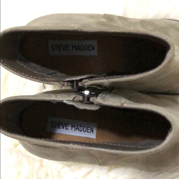 STEVE MADDEN Marissa taupe ankle pointy toe bootie - Picture 6 of 8